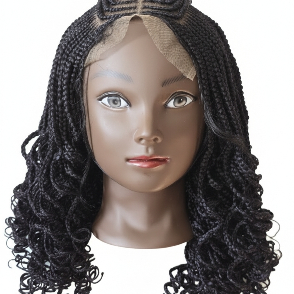 Chic Black Curly Braided Wig